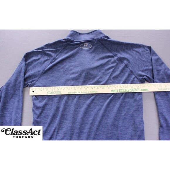 Under Armour Jacket 1/4 Zip Loose HeatGear Blue Golf Athletic Mens Sz M - Picture 4 of 10